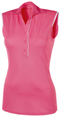 Galvin Green Ärmlös Piké Dam Mila V8+ Djup Rosa/Vit i gruppen Kläder & Accessoarer / Damkläder / ÄRMLÖSA hos Dimbo Golf AB (2142019-99B4r)