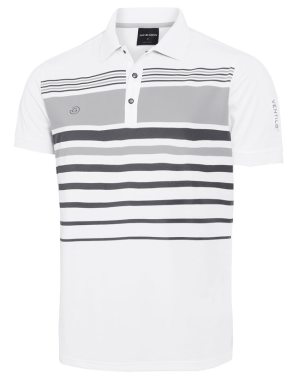 Galvin Green Piké Herr Mayer Vit/Grå i gruppen Kläder & Accessoarer / Herr / Kortärmat hos Dimbo Golf AB (2150062-17B4r)