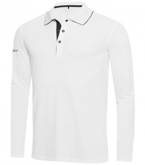 Galvin Green Piké Herr Marc Långärm Vit i gruppen Kläder & Accessoarer / Herr / Långärmat hos Dimbo Golf AB (2150065-17B4r)