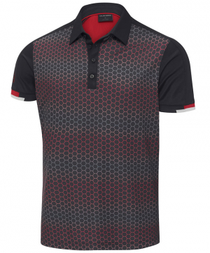 Galvin Green Piké Herr Myles Svart/Röd i gruppen Kläder & Accessoarer / Herr / Kortärmat hos Dimbo Golf AB (2150073-72B4r)