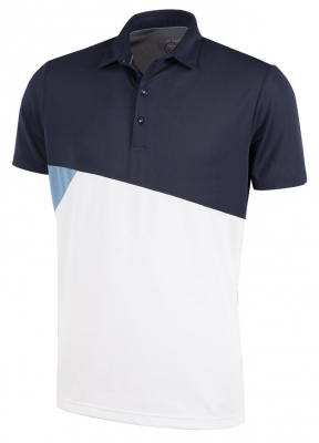 Galvin Green Piké Herr Mick Marinblå/Faded Denim/Vit i gruppen Kläder & Accessoarer / Herr / Kortärmat hos Dimbo Golf AB (2150079-36B4r)