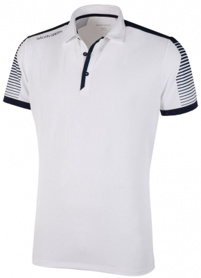 Galvin Green Piké Herr Marcus V8+ Vit/Marinblå i gruppen Kläder & Accessoarer / Herr / Kortärmat hos Dimbo Golf AB (2150084-13B4r)