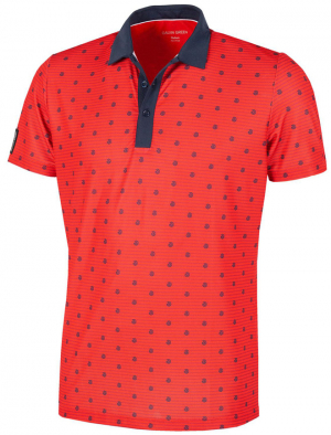 Galvin Green Piké Herr Monty V8+ Röd/Marinblå i gruppen Kläder & Accessoarer / Herr / Kortärmat hos Dimbo Golf AB (2150086-23B4r)