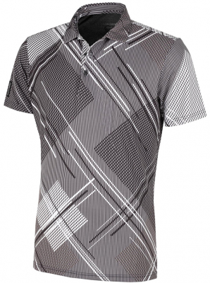Galvin Green Piké Herr Mitchell V8+ Svart/Sharkskin i gruppen Kläder & Accessoarer / Herr / Kortärmat hos Dimbo Golf AB (2150088-77B4r)