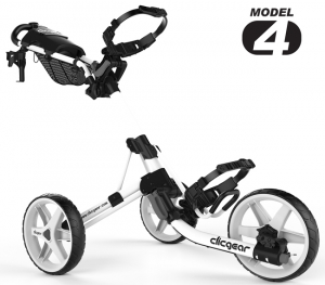 Clicgear Golfvagn 3-hjuling 4.0 Vit i gruppen Golfvagnar & Tillbehör / Trehjulingar hos Dimbo Golf AB (2483005-1010)
