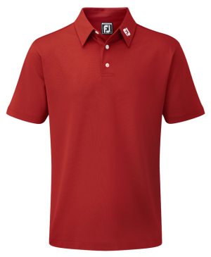FootJoy Piké Stretch Solid 91825 Röd i gruppen Kläder & Accessoarer / Herr / Kortärmat hos Dimbo Golf AB (2550001-504r)