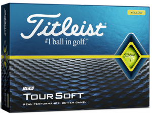 Titleist Tour Soft Gul Golfboll (1st dussin) i gruppen Golfbollar hos Dimbo Golf AB (3216029-634883)