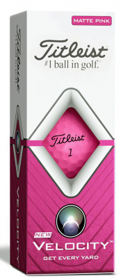 Titleist Golfboll Velocity Rosa (1st 3-pack) i gruppen Golfbollar hos Dimbo Golf AB (3218027-51)