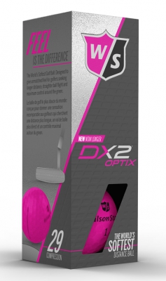 Wilson Staff Golfbollar Dx2 Soft Optix Rosa (1st 3-pack) i gruppen Golfbollar hos Dimbo Golf AB (3418011-51)