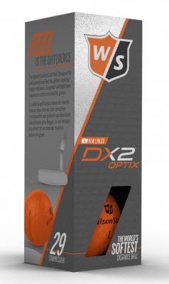 Wilson Staff Golfbollar Dx2 Soft Optix Orange (1st 3-pack) i gruppen Golfbollar hos Dimbo Golf AB (3418011-60)