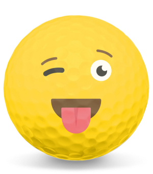 Golfboll Smiley som rcker ut tungan och blinkar p ett ga i gruppen Golfpresenter hos Dimbo Golf AB (4087001-0105)