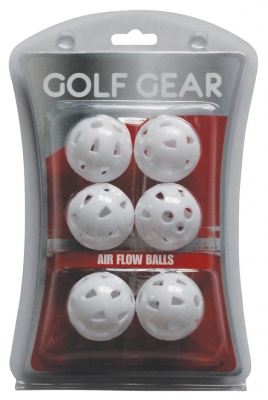 Golfgeist Övningsboll AirFlow 6-pack Vit i gruppen Golftillbehör / Övriga hos Dimbo Golf AB (4181090-0330)