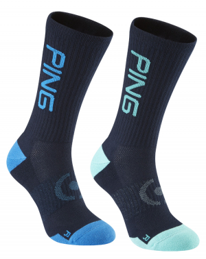 Ping Ping Strumpor Logo Herr 2-pack Marinblå/Multi Stl 41-45