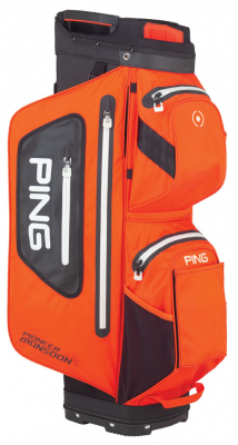 Ping Vagnbag Pioneer Monsoon Atomic Orange/Svart i gruppen Golfbagar / Vagnbagar Vattentäta hos Dimbo Golf AB (4512028-6099)