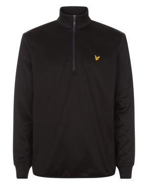 Lyle & Scott 1/4 Zip Herr Svart i gruppen Kläder & Accessoarer / Herr / Långärmat hos Dimbo Golf AB (6254007-5724r)