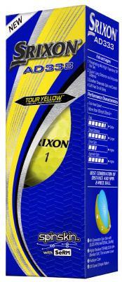 Srixon Golfboll AD333 2020 Gul (3-pack) i gruppen Arkiv Utgngna Produkter hos Dimbo Golf AB (6818017-30)
