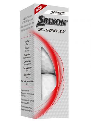 Srixon Golfboll Z-Star XV Pure 2023 Vit (3-pack) i gruppen Golfbollar hos Dimbo Golf AB (6818028-10)