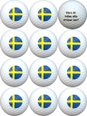 WL Golfboll Vit Sverige - Vart r hlet alla pratar om? (1st duss) i gruppen Golfbollar hos Dimbo Golf AB (9915100-100209)