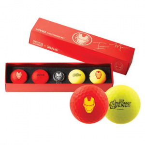 Volvik Golfbollar/Hatclip Marvel IronMan (5 delar) i gruppen Golftillbehr / Markrer hos Dimbo Golf AB (9918008-1800)