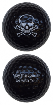 WL Golfboll Svart Ddskalle - May the course be with You! 1st i gruppen Golfbollar hos Dimbo Golf AB (9987100-990504)
