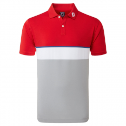FootJoy Piké Herr 80098 Röd/Grå