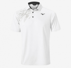 Mizuno Piké Herr Elite Print Vit