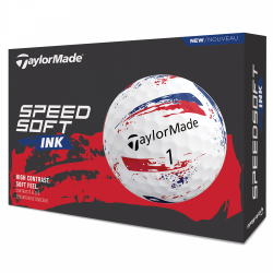 TaylorMade Golfboll SpeedSoft Ink Blå/Röd - Dussin