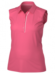 Galvin Green Ärmlös Piké Dam Meg V8+ Camelia Rosa/Vit