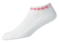 FootJoy Strumpa Dam ProDry Lightweight Argyle 19311 Vit/Rosa 36-40