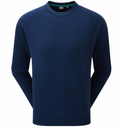 FootJoy Långärmad Golftröja Herr Crew Neck Marinblå