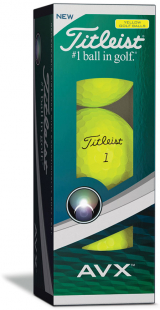 Titleist Golfboll AVX 2018 Gul (1st 3-pack)