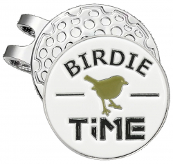 Golfgear Markör med clip Emalj Birdie Time