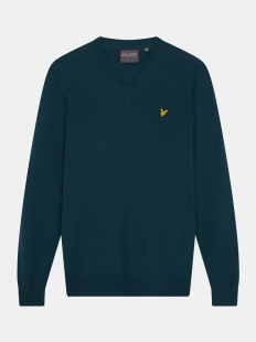 Lyle & Scott Pullover Herr V-Hals Golf Grön