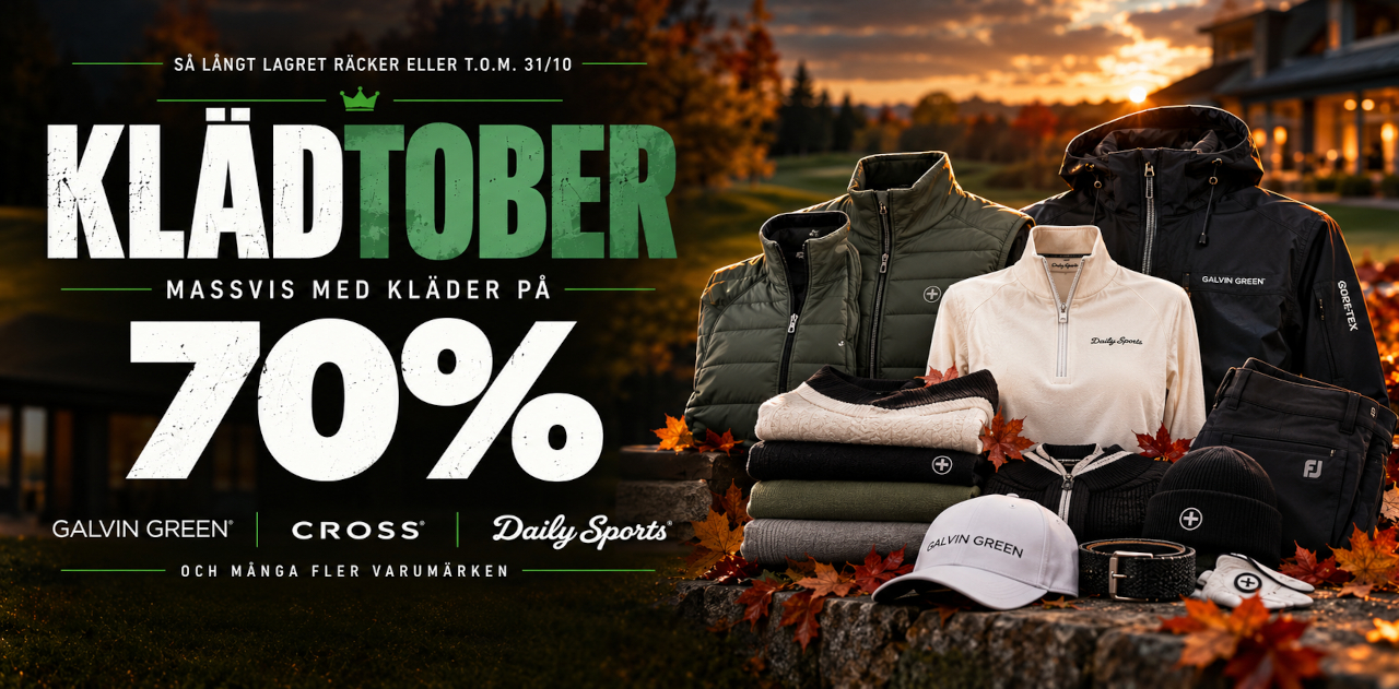Klädtober – 70% på utvalda golfkläder hos Dimbo Golf