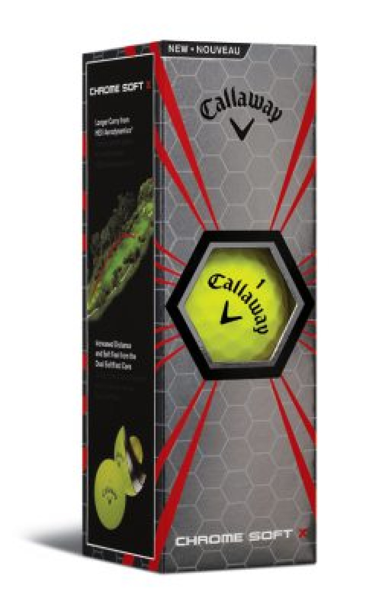Callaway Golfbollar Chrome Soft X Gul (1st 3-pack) i gruppen Golfbollar / 3-pack hos Dimbo Golf AB (1418033-30)