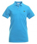 Lyle & Scott Piké Herr Blå Turkos