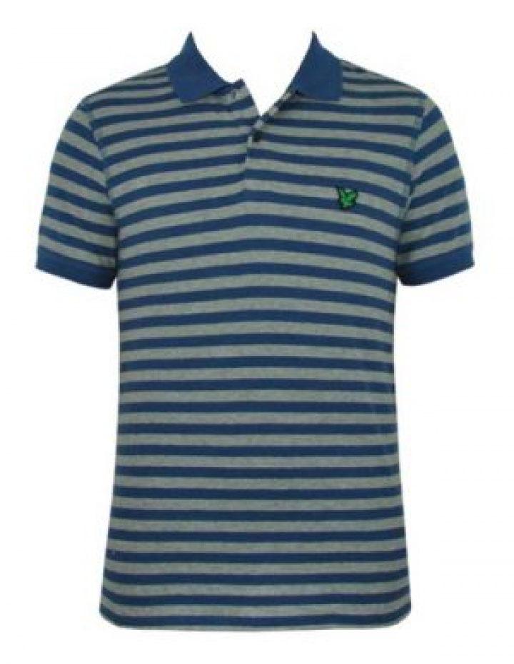 Lyle & Scott Piké Herr Blå/Grå i gruppen Rea / Rea Golfkläder / Herr hos Dimbo Golf AB (6250005-848284r)