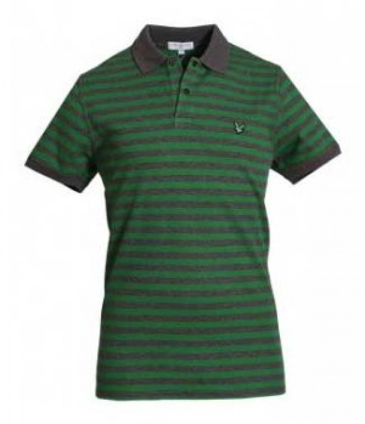 Lyle & Scott Piké Herr Grafit/Grön i gruppen Rea / Rea Golfkläder / Herr hos Dimbo Golf AB (6250005-918274r)