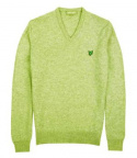 Lyle & Scott Pullover V-neck Herr Ull Grön Lime