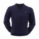 Lyle & Scott Pullover V-neck Herr Ull Marinblå