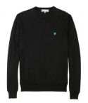 Lyle & Scott Pullover V-neck Herr Bomull Svart