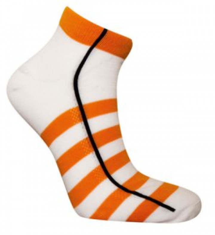 Lanner Strumpor Herr Tunn sula 144 Vit/Orange i gruppen Kläder / Accessoarer / STRUMPOR hos Dimbo Golf AB (9908001-144133Cr)