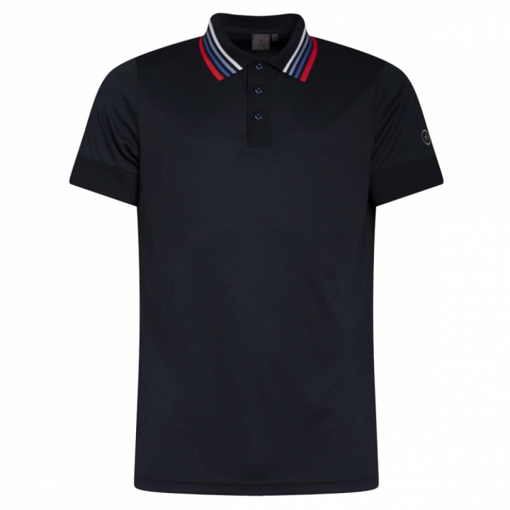 Cross Piké Herr Stripe Marinblå i gruppen Kläder / Herrkläder / KORTÄRMAT hos Dimbo Golf AB (0050600-4984r)