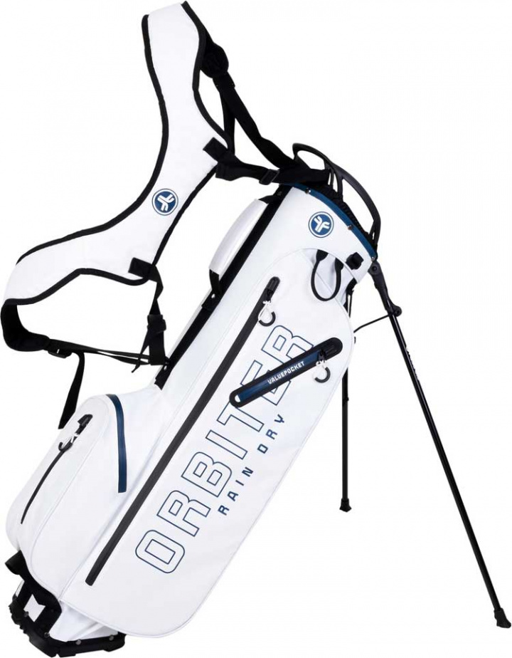 Fastfold Bärbag Regntät Orbiter Vit/Marinblå i gruppen Bagar / Bärbagar hos Dimbo Golf AB (0111003-3200580)