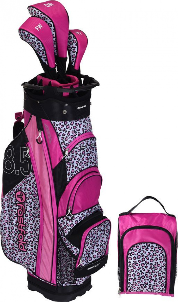 Fastfold Vagnbag Animal Rosa/Svart/Vit i gruppen Bagar / Vagnbagar hos Dimbo Golf AB (0112002-3047381)