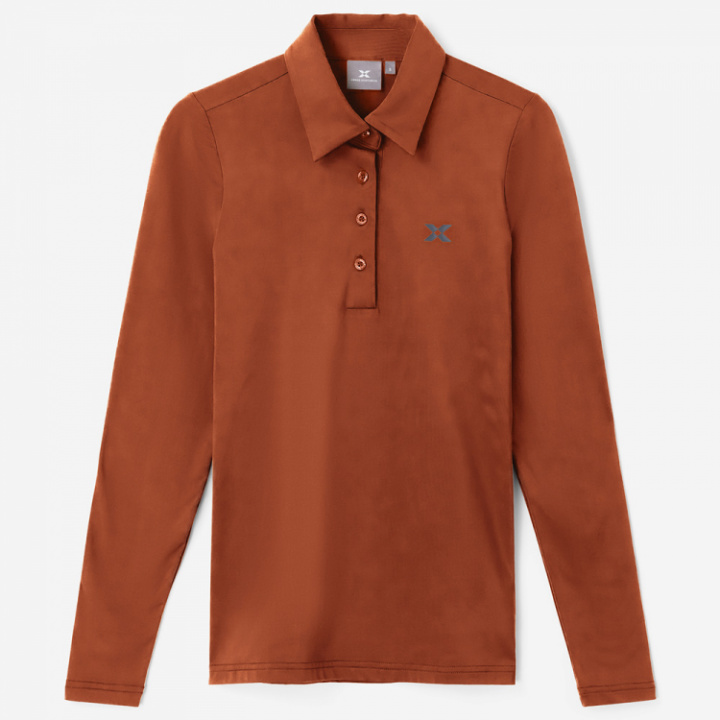 Cross Sportswear Dam Långärm Piké Nikki Burnt Henna i gruppen Kläder / Damkläder / LÅNGÄRM hos Dimbo Golf AB (0628003-2503r)