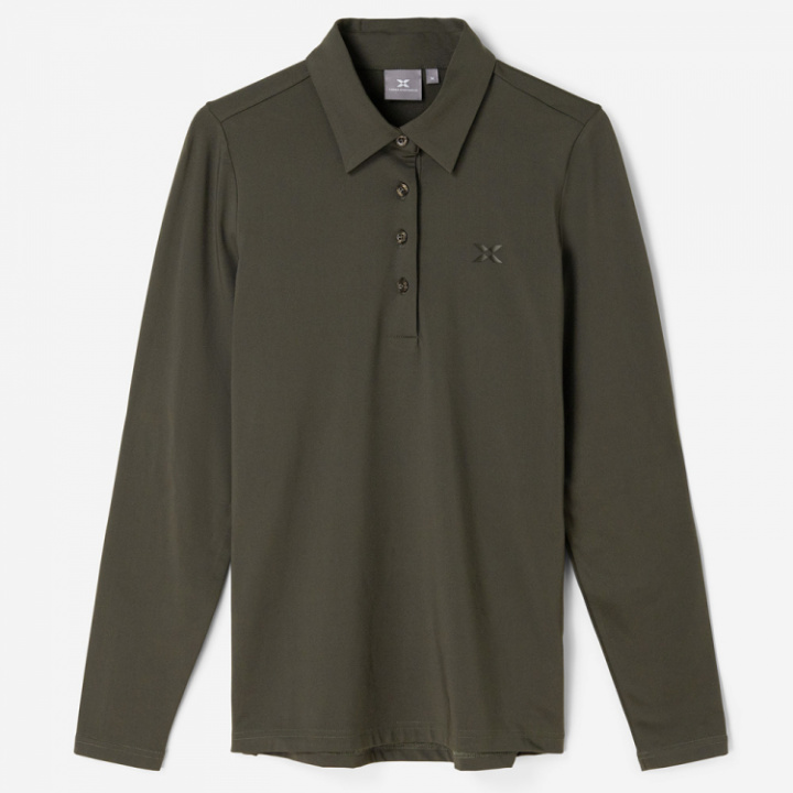 Cross Sportswear Dam Långärm Piké Nikki Dark Pine i gruppen Kläder / Damkläder / LÅNGÄRM hos Dimbo Golf AB (0628003-6933r)