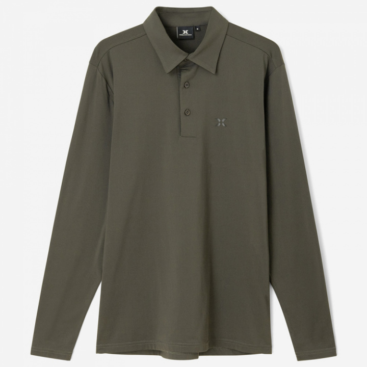 Cross Sportswear Långärmad Piké Nick Dark Pine i gruppen Kläder / Herrkläder / LÅNGÄRMAT hos Dimbo Golf AB (0654002-6933r)