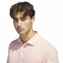 Adidas Kortärm Herr Piké Performance Two-Color Stripe Vit/Dusky Orange