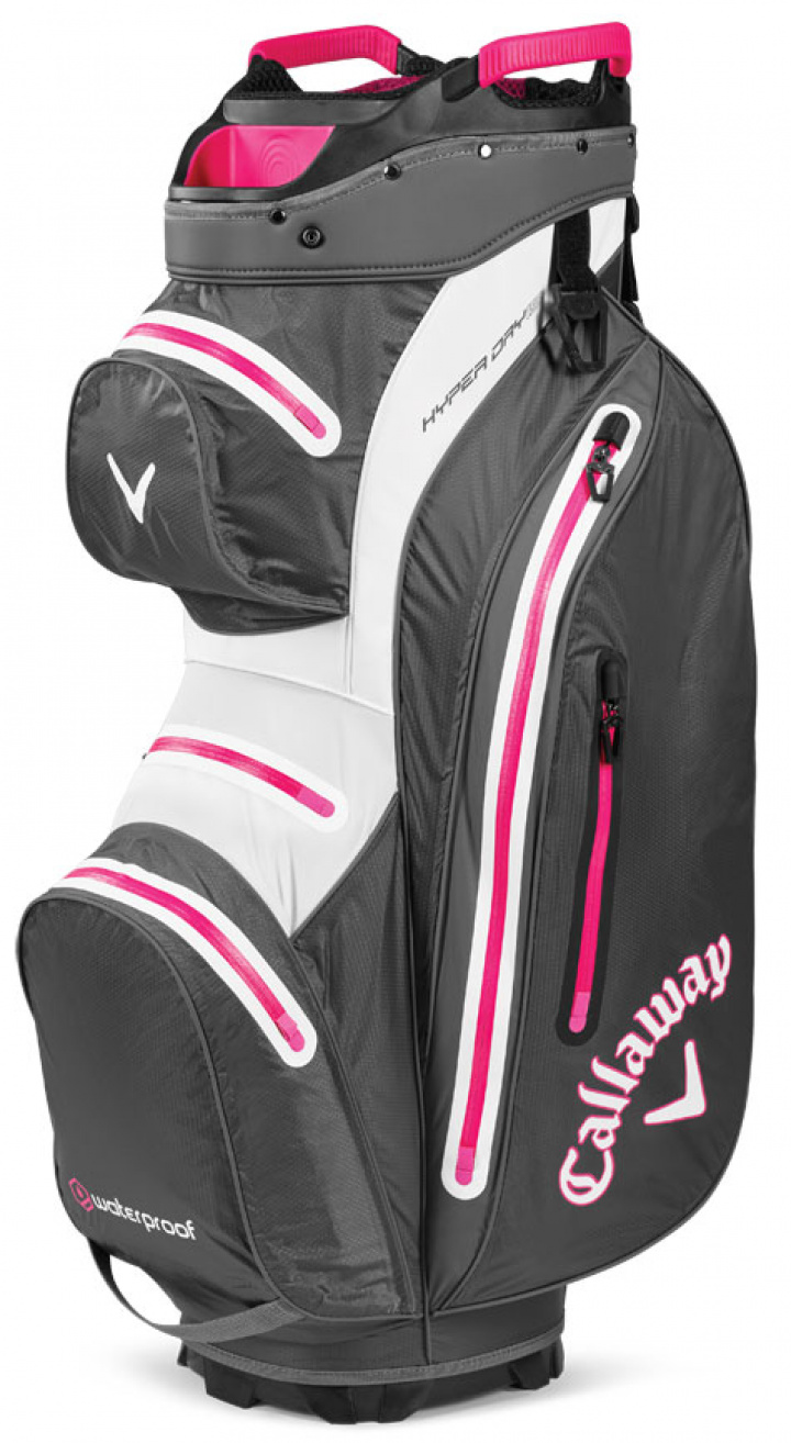 Callaway Vagnbag Hyper Dry 15 Grafit/Vit/Rosa i gruppen Bagar / Vagnbagar Vattentäta hos Dimbo Golf AB (1412078-5120033)
